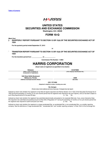 Thumbnail L3Harris Technologies 10-Q Quarterly Report FY2014 