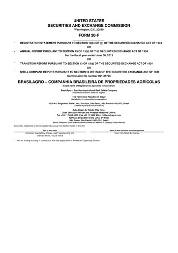 Vorschaubild BrasilAgro 20-F Jahresbericht 