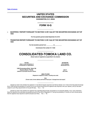 Thumbnail CTO Realty Growth 10-Q Quarterly Report FY2013 