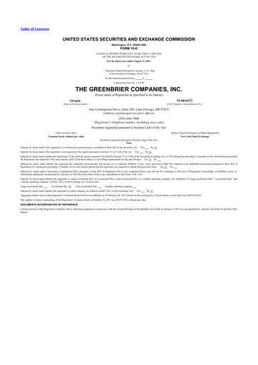 Thumbnail The Greenbrier Companies
 10-K Annual Report 2013