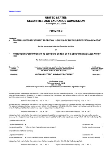 Vorschaubild Dominion Energy 10-Q Quartalsbericht  
