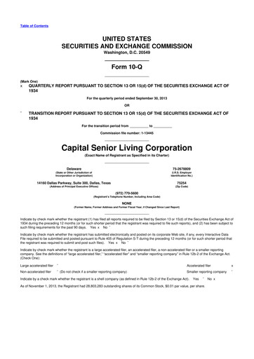 Thumbnail Sonida Senior Living 10-Q Quarterly Report FY2013 