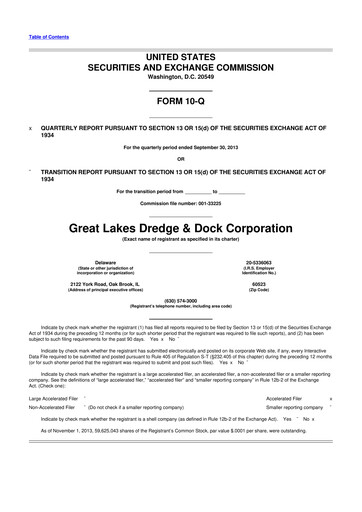 Thumbnail Great Lakes Dredge & Dock Corp. 10-Q Quarterly Report FY2013 