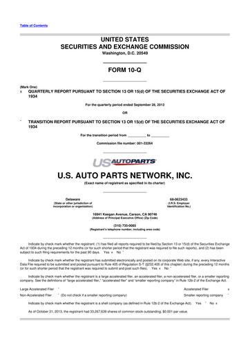 Thumbnail CarParts.com
 10-Q Quarterly Report FY 