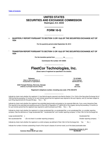 Thumbnail Corpay 10-Q Quarterly Report FY2013 
