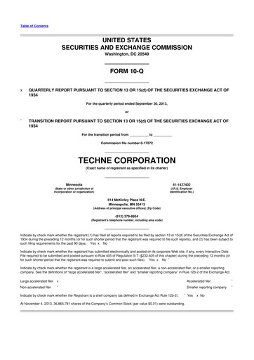 Vorschaubild Bio-Techne 10-Q Quartalsbericht 2014 