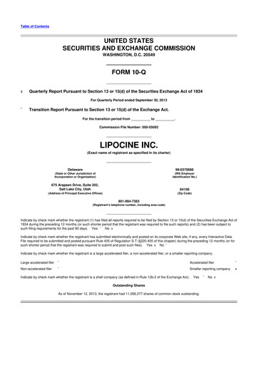 Thumbnail Lipocine 10-Q Quarterly Report FY2013 