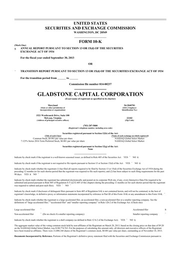 Thumbnail Gladstone Capital Corporation 10-K Annual Report 