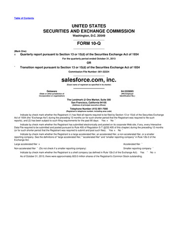 Vorschaubild Salesforce 10-Q Quartalsbericht 2014 