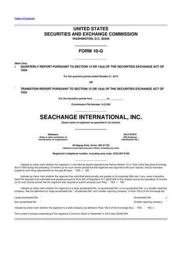 Thumbnail SeaChange International 10-Q Quarterly Report FY2014 