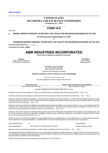 Thumbnail ABM Industries
 10-K Annual Report 2013