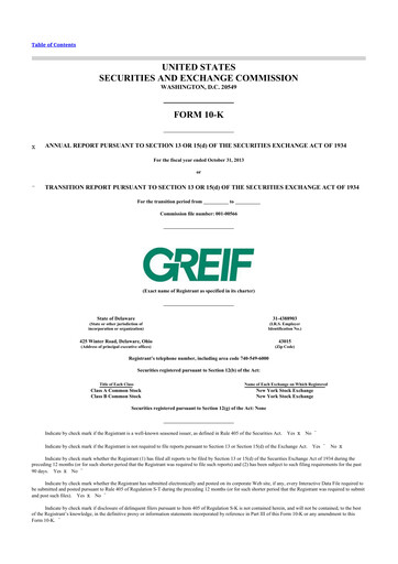 Thumbnail Greif 10-K Annual Report 2013