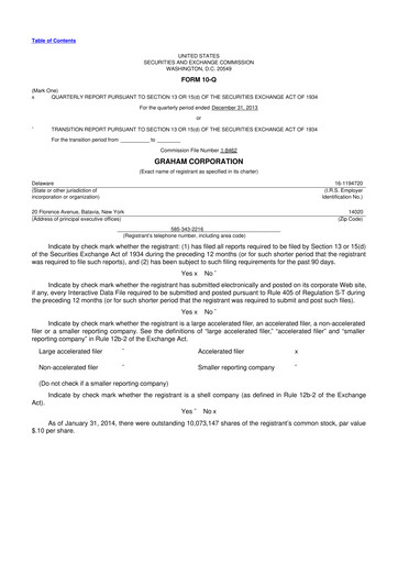 Thumbnail Graham Corporation
 10-Q Quarterly Report FY2014 