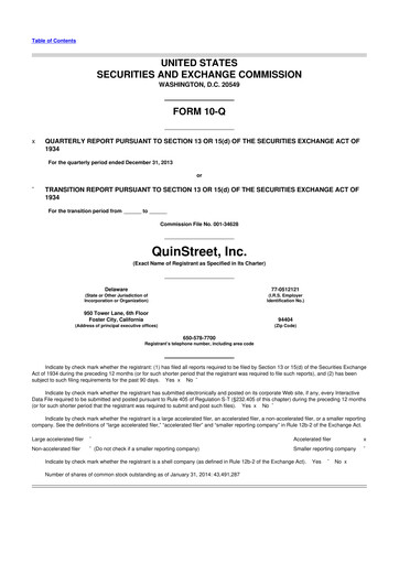 Thumbnail QuinStreet
 10-Q Quarterly Report FY 