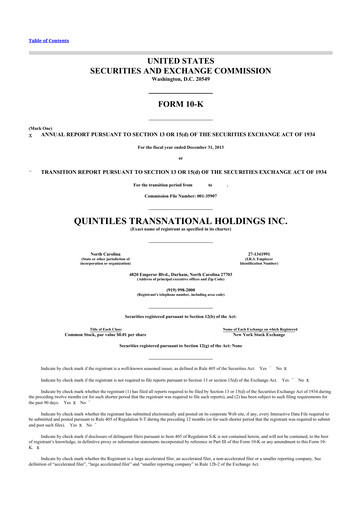 Thumbnail IQVIA 10-K Annual Report 2013