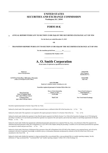 Thumbnail A. O. Smith 10-K Annual Report 2013