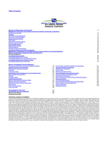 Thumbnail Fifth Third Bank
 10-K Annual Report 