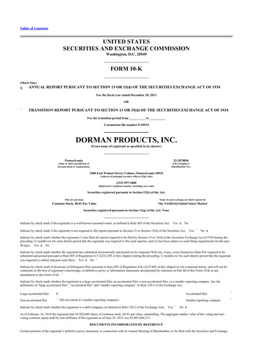 Thumbnail Dorman Products 10-K Annual Report 2013