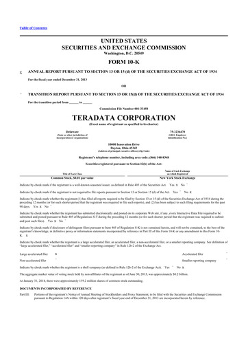 Miniature Teradata 10-K Rapport annuel 2013