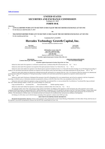 Thumbnail Hercules Capital
 10-K Annual Report 