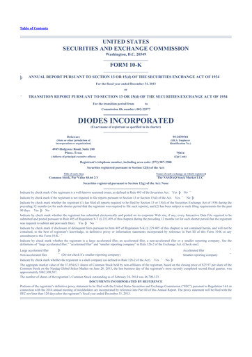 Thumbnail Diodes Incorporated 10-K Annual Report 2013