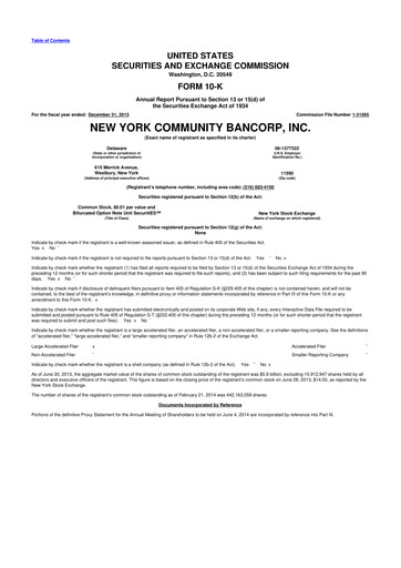 Thumbnail Flagstar Bank 10-K Annual Report 2013