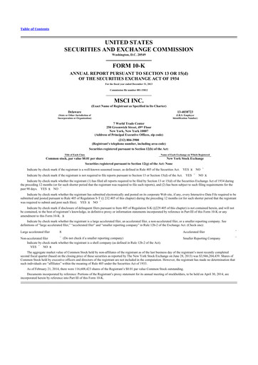 Thumbnail MSCI 10-K Annual Report 2013