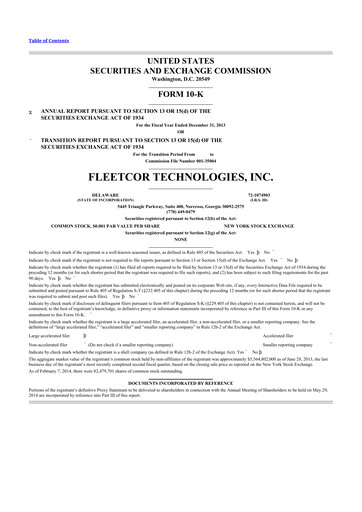 Miniature Corpay 10-K Rapport annuel 2013