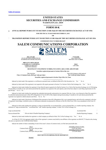 Thumbnail Salem Media Group
 10-K Annual Report 2013