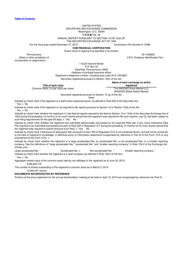 Thumbnail CNB Financial Corp 10-K Annual Report 2013