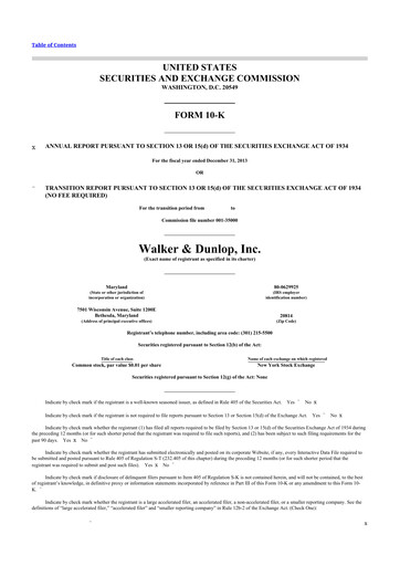 Thumbnail Walker & Dunlop

 10-K Annual Report 2013