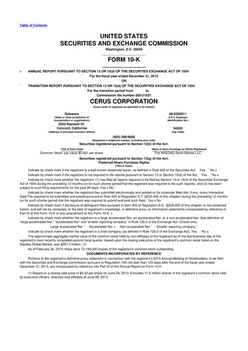 Thumbnail Cerus Corporation 10-K Annual Report 2013