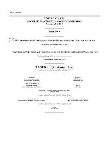 Thumbnail Axon Enterprise
 10-K Annual Report 2013