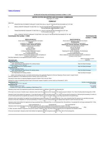 Miniature RELX 20-F Rapport annuel 