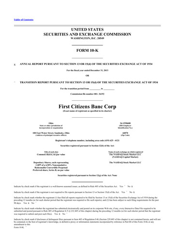 Thumbnail Civista Bancshares
 10-K Annual Report 2013