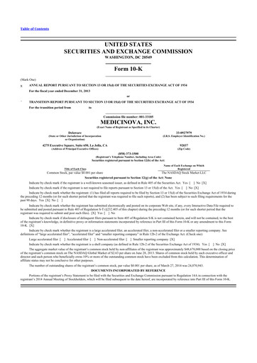 Thumbnail MediciNova 10-K Annual Report 2013