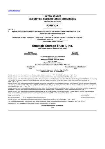 Thumbnail SmartStop Self Storage REIT 10-K Annual Report 