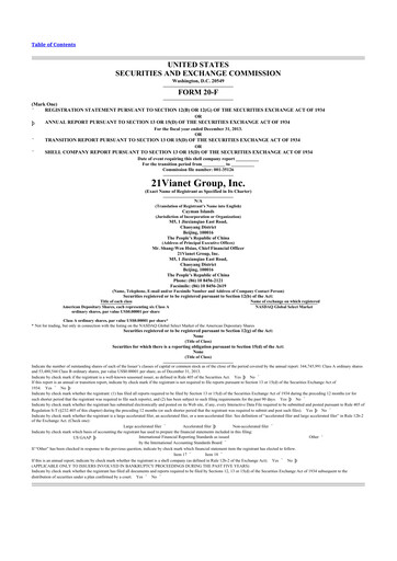 Thumbnail VNET Group 20-F Annual Report 2013