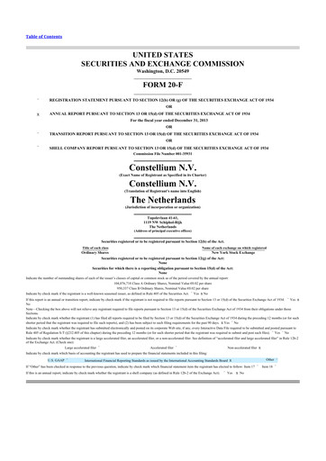 Thumbnail Constellium
 20-F Annual Report 