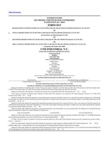 Thumbnail CNH Industrial
 20-F Annual Report 