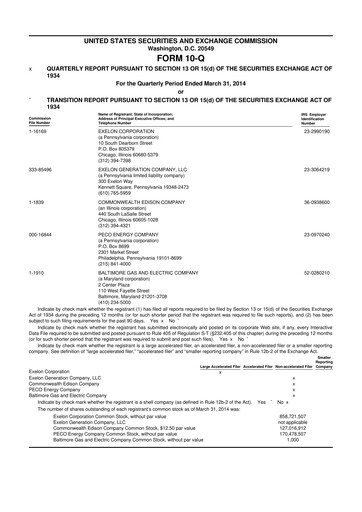 Thumbnail Exelon Corporation 10-Q Quarterly Report FY2014 