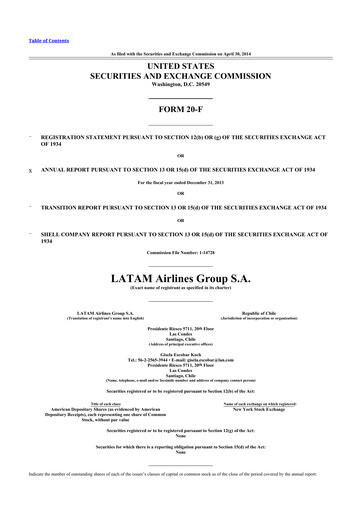 Thumbnail LATAM Airlines  20-F Annual Report 