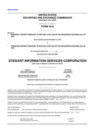 Thumbnail Stewart Information Services 10-Q Quarterly Report FY2014 