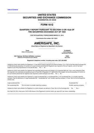 Thumbnail AMERISAFE 10-Q Quarterly Report FY2014 
