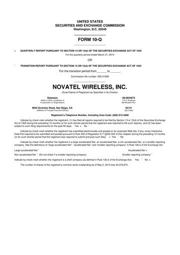 Thumbnail Inseego 10-Q Quarterly Report FY2014 