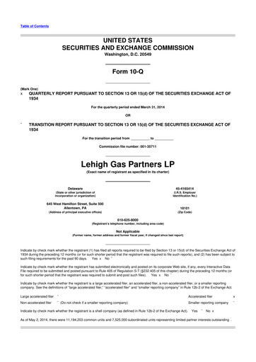 Miniature CrossAmerica Partners 10-Q Rapport trimestriel 2014 