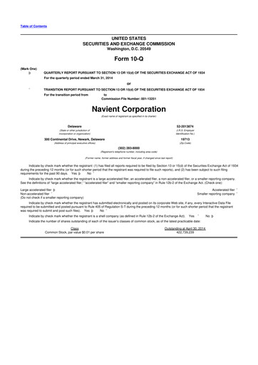 Thumbnail Navient 10-Q Quarterly Report FY2014 
