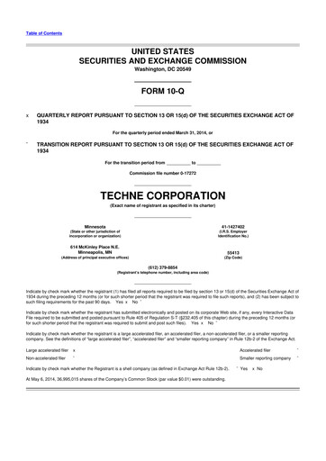 Vorschaubild Bio-Techne 10-Q Quartalsbericht 2014 