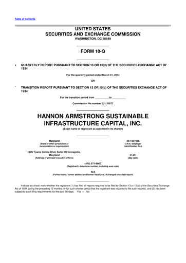 Miniature HASI (HA Sustainable Infrastructure Capita) 10-Q Rapport trimestriel 2014 