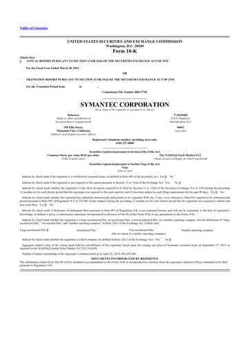 Thumbnail Gen Digital 10-K Annual Report 2014